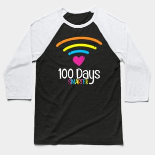 100 Days Smarter - Funny Distance Learning 100 Days Baseball T-Shirt